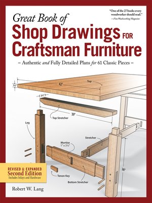 cover image of Great Book of Shop Drawings for Craftsman Furniture, Revised & Expanded